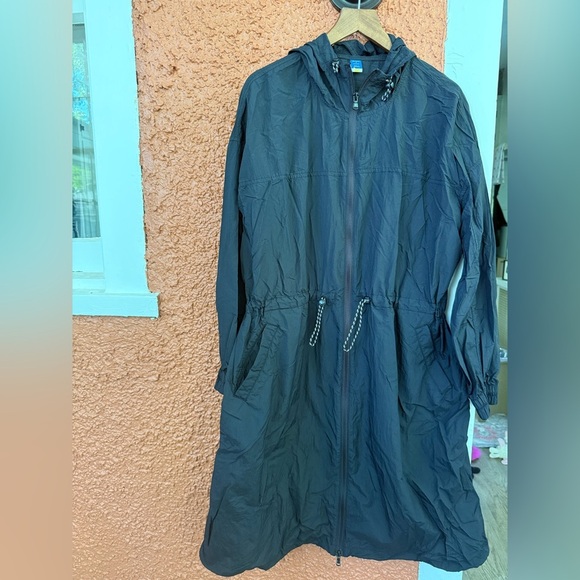 Old Navy Women’s Hooded Tunic-Length Lightweight Parka Jacket Black Size Medium - Picture 1 of 5